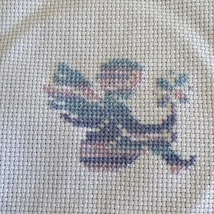 Completed Cross-Stitch Fairy Design